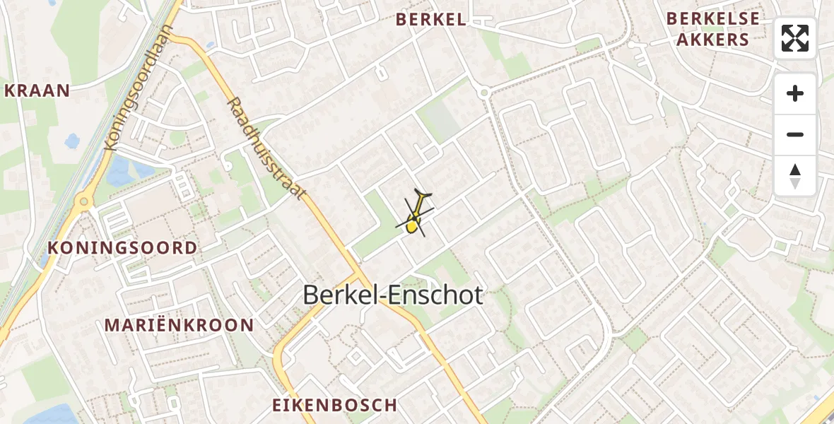 Routekaart van de vlucht: Lifeliner 3 naar Berkel-Enschot