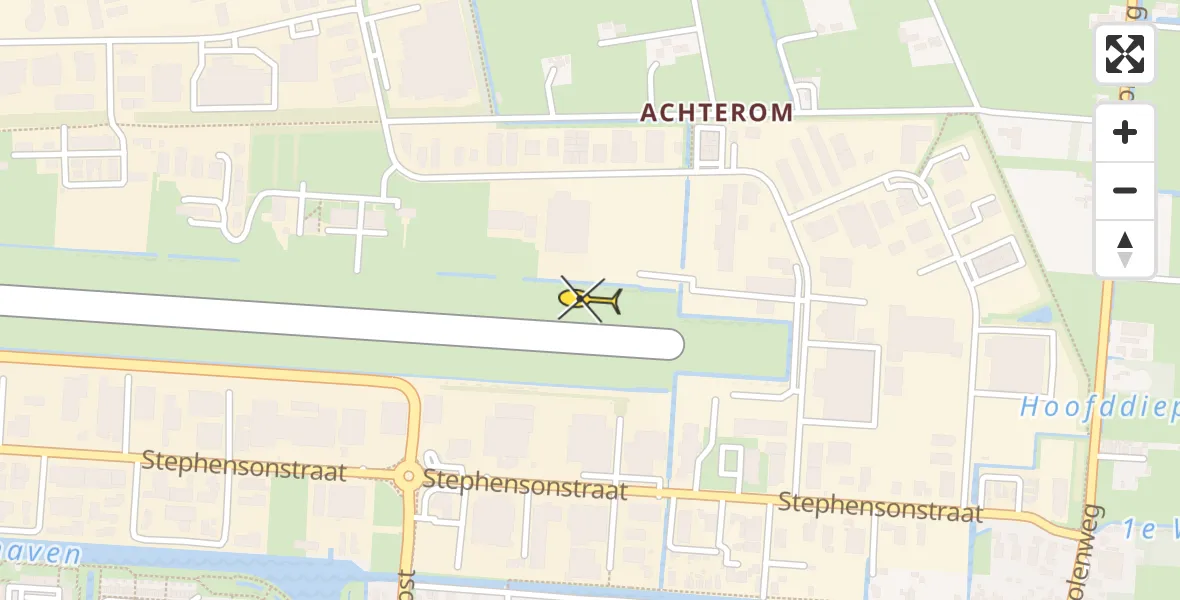 Routekaart van de vlucht: Traumahelikopter naar Vliegveld Hoogeveen