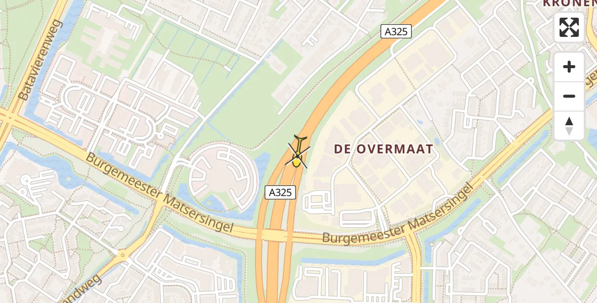 Routekaart van de vlucht: Lifeliner 3 naar Arnhem