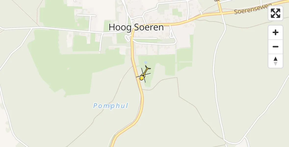 Routekaart van de vlucht: Lifeliner 3 naar Hoog Soeren