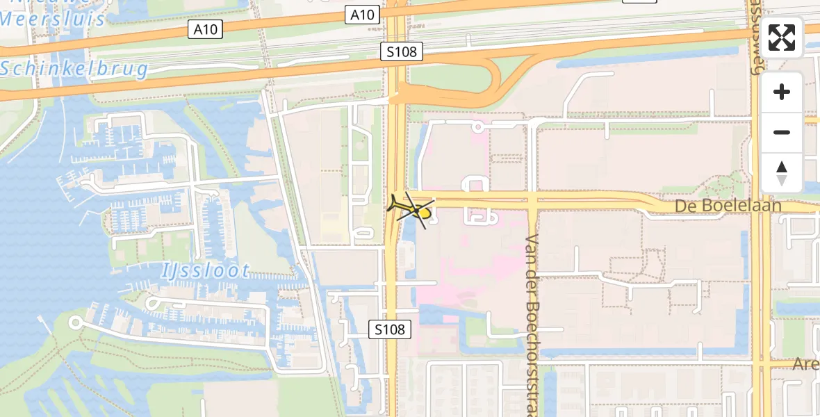 Routekaart van de vlucht: Lifeliner 1 naar VU Medisch Centrum Amsterdam