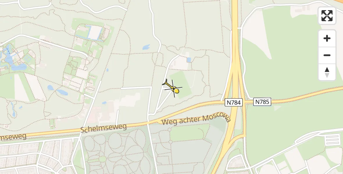 Routekaart van de vlucht: Politiehelikopter naar Arnhem