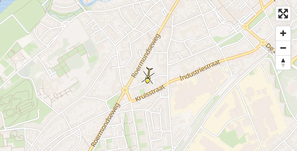 Routekaart van de vlucht: Lifeliner 3 naar Tegelen