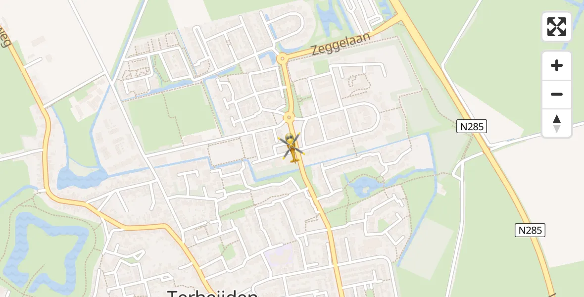 Vluchtroute Traumahelikopter Terheijden - Terheijden, 10 oktober 2022, 15:35