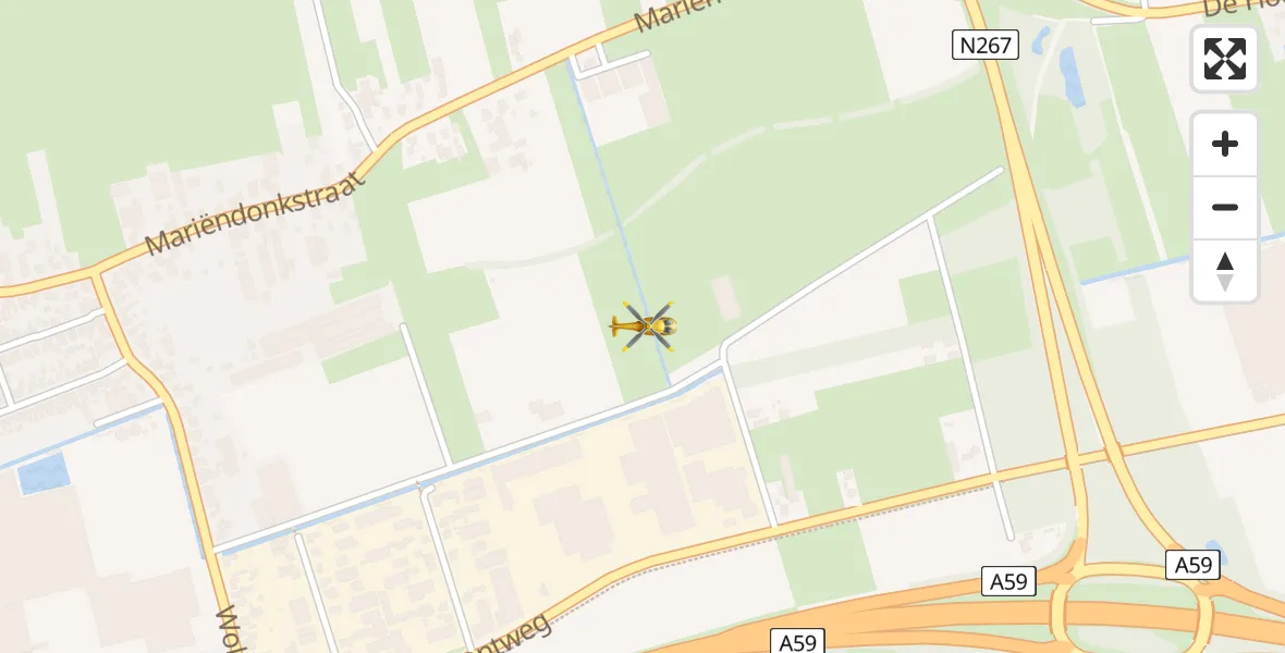 Vluchtroute Traumahelikopter Elshout - Elshout, 10 oktober 2022, 19:19