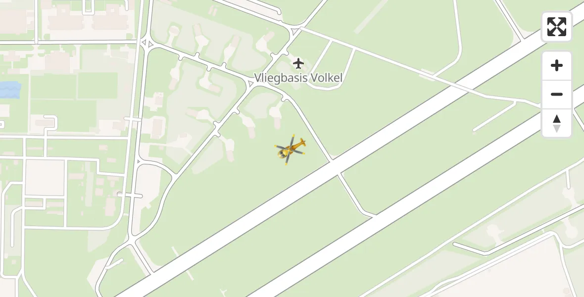 Vluchtroute Traumahelikopter Vliegbasis Volkel - Vliegbasis Volkel, 17 oktober 2022, 06:59