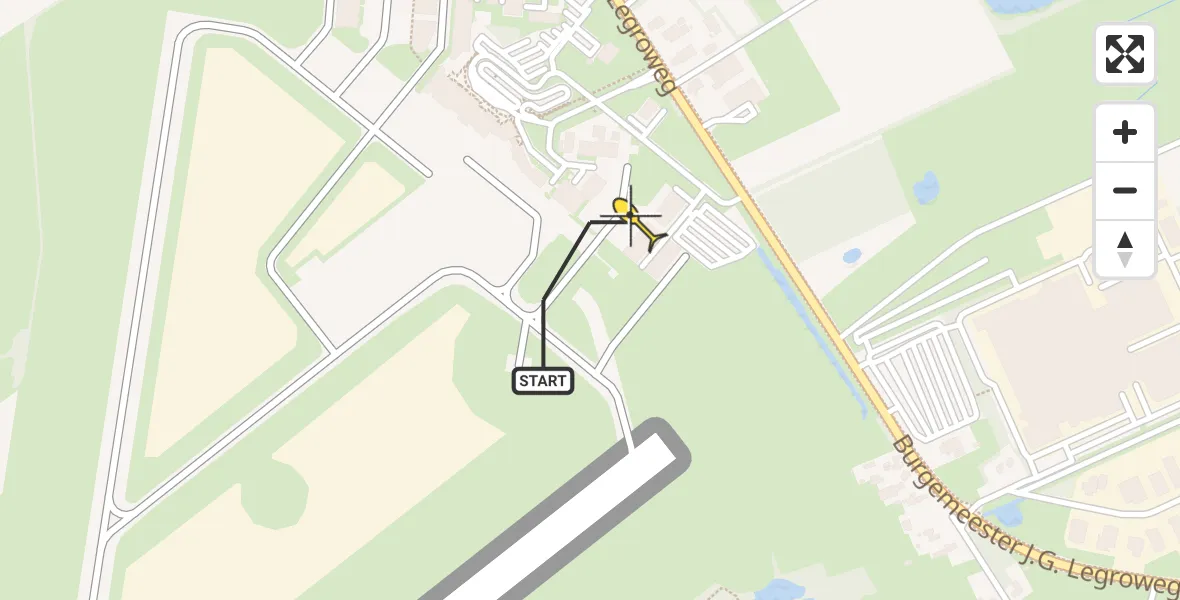 Routekaart van de vlucht: Lifeliner 4 naar Groningen Airport Eelde