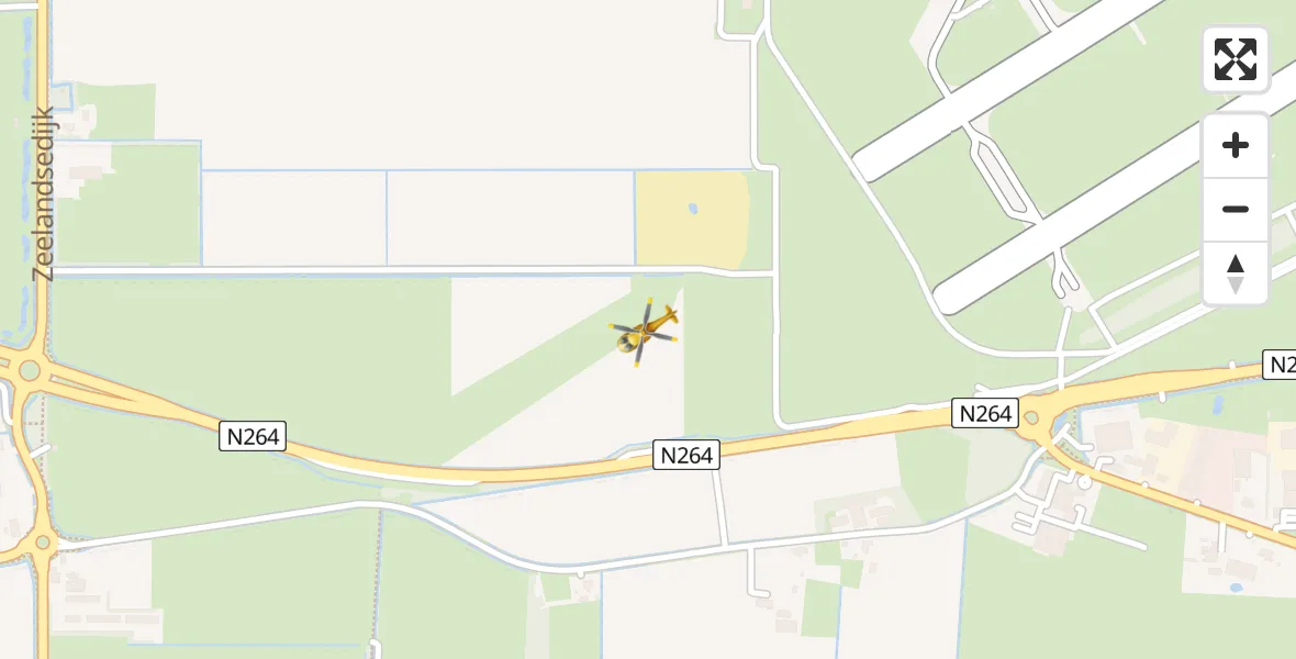 Vluchtroute Traumahelikopter Vliegbasis Volkel - Vliegbasis Volkel, 18 oktober 2022, 12:15