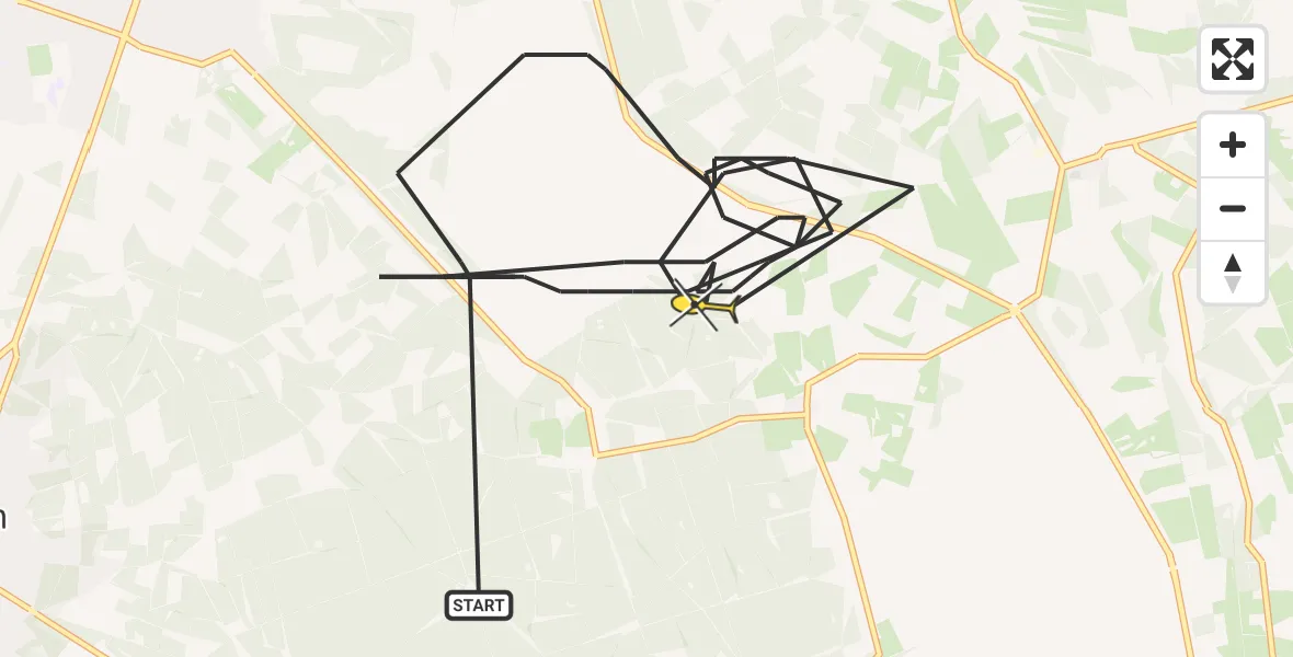 Routekaart van de vlucht: Politieheli naar Ermelo