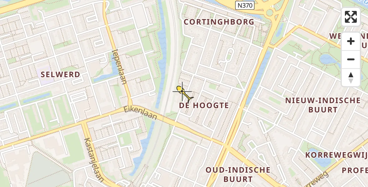 Routekaart van de vlucht: Lifeliner 4 naar Groningen