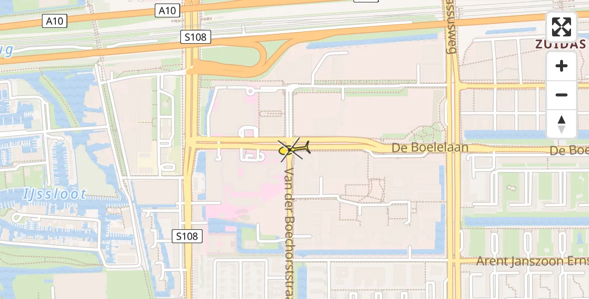 Routekaart van de vlucht: Lifeliner 1 naar VU Medisch Centrum Amsterdam