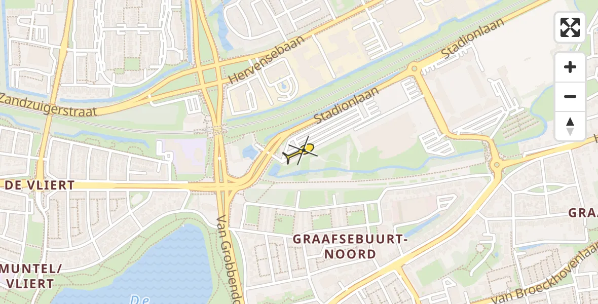 Routekaart van de vlucht: Lifeliner 3 naar 's-Hertogenbosch