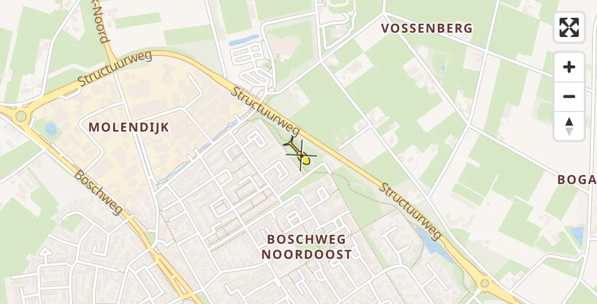 Routekaart van de vlucht: Lifeliner 3 naar Schijndel