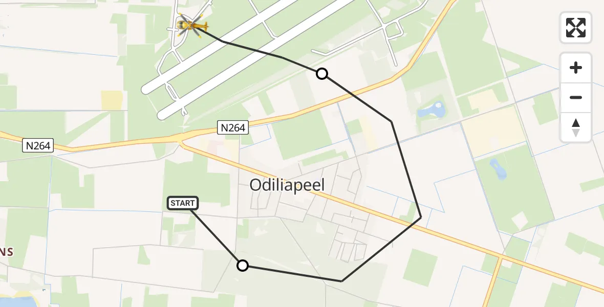 Vluchtroute Traumahelikopter Vliegbasis Volkel - Vliegbasis Volkel, 26 oktober 2022, 11:32
