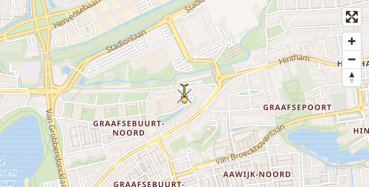 Routekaart van de vlucht: Lifeliner 3 naar 's-Hertogenbosch