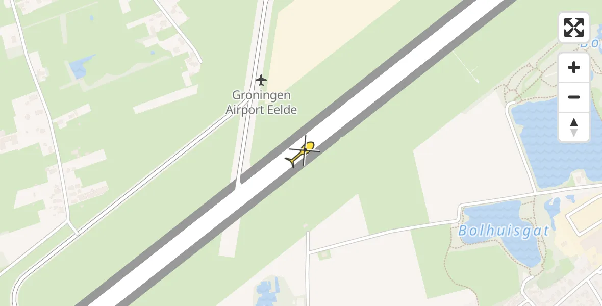 Routekaart van de vlucht: Lifeliner 4 naar Groningen Airport Eelde
