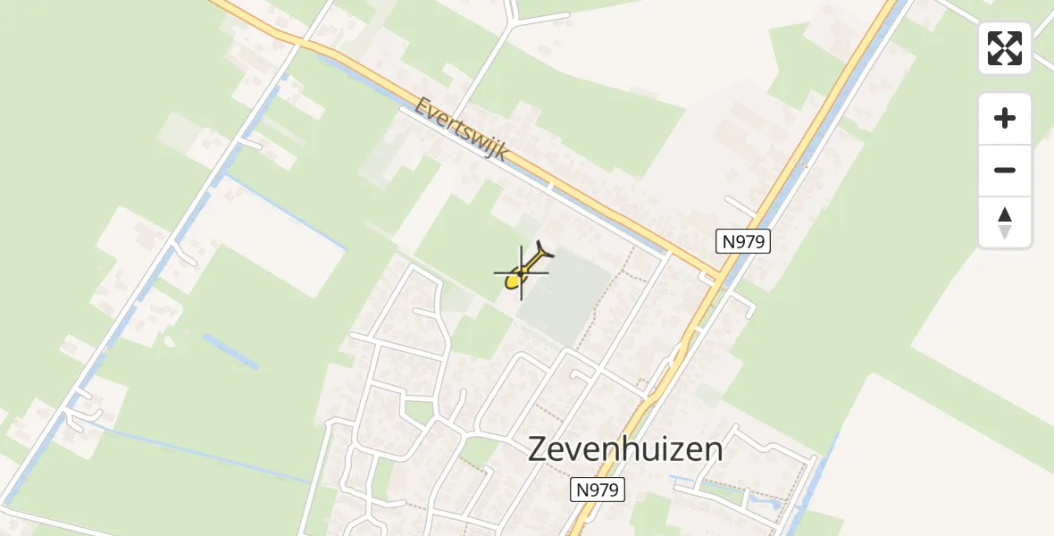 Routekaart van de vlucht: Lifeliner 4 naar Zevenhuizen
