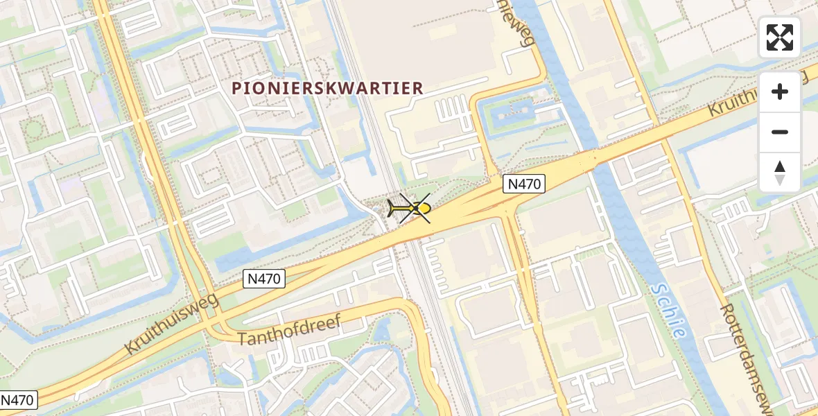 Routekaart van de vlucht: Lifeliner 2 naar Delft