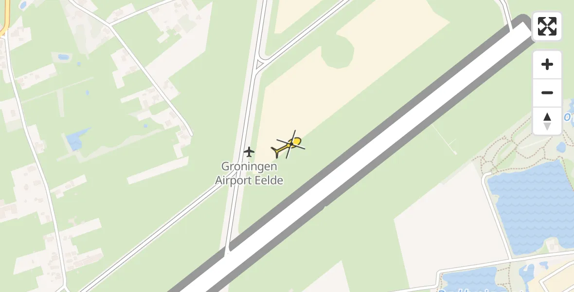 Routekaart van de vlucht: Lifeliner 4 naar Groningen Airport Eelde