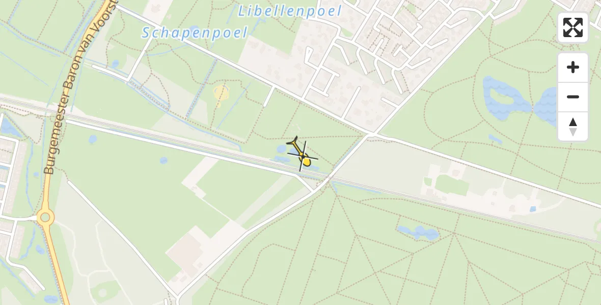 Routekaart van de vlucht: Lifeliner 3 naar Tilburg