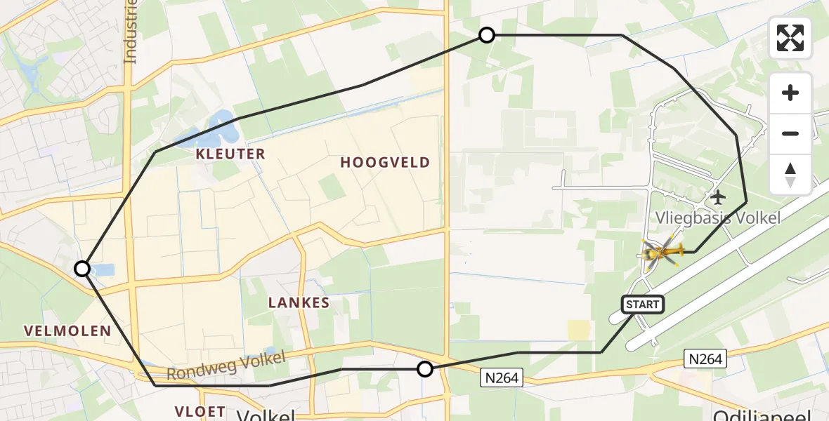 Vluchtroute Traumahelikopter Vliegbasis Volkel - Vliegbasis Volkel, 03 november 2022, 02:42