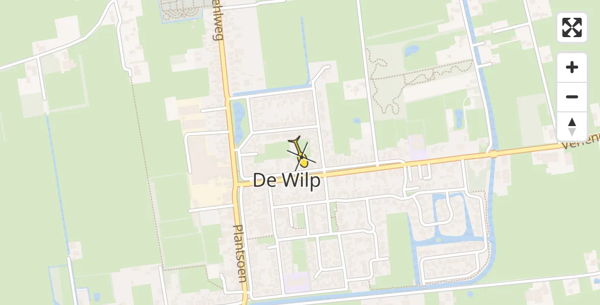 Routekaart van de vlucht: Lifeliner 4 naar De Wilp