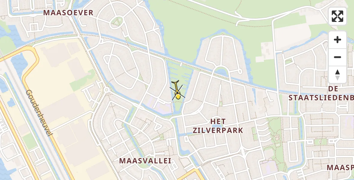 Routekaart van de vlucht: Lifeliner 3 naar 's-Hertogenbosch