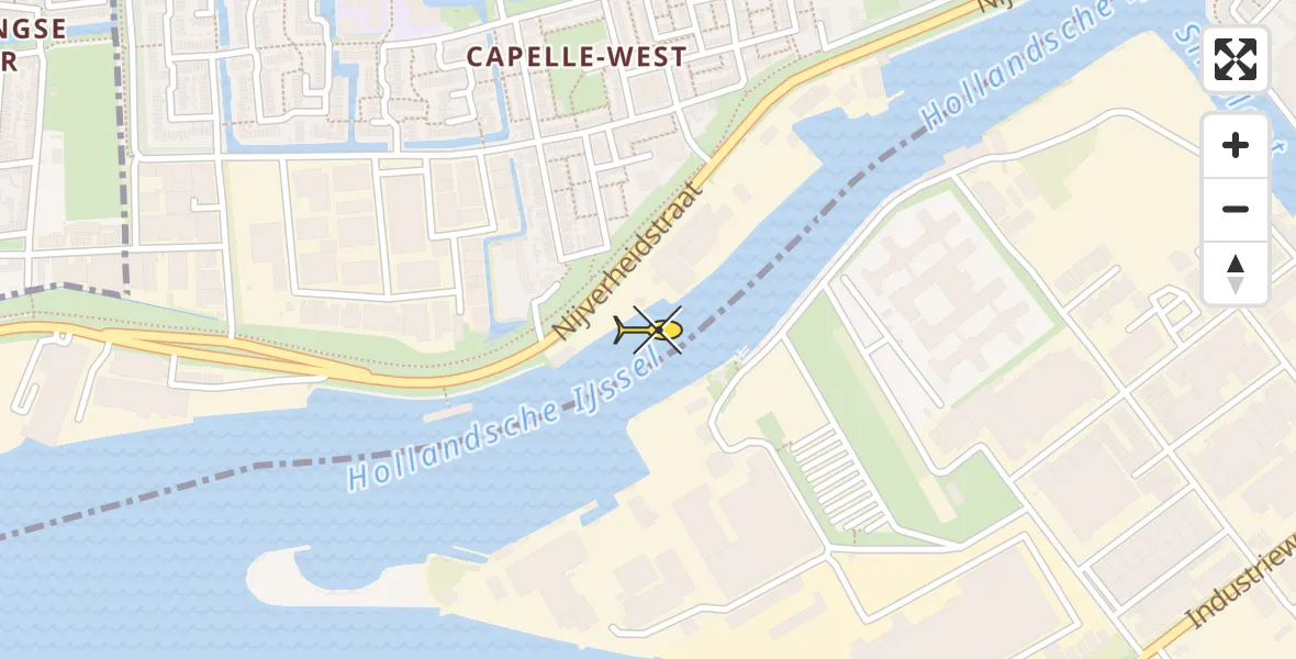 Routekaart van de vlucht: Lifeliner 2 naar Capelle aan den IJssel