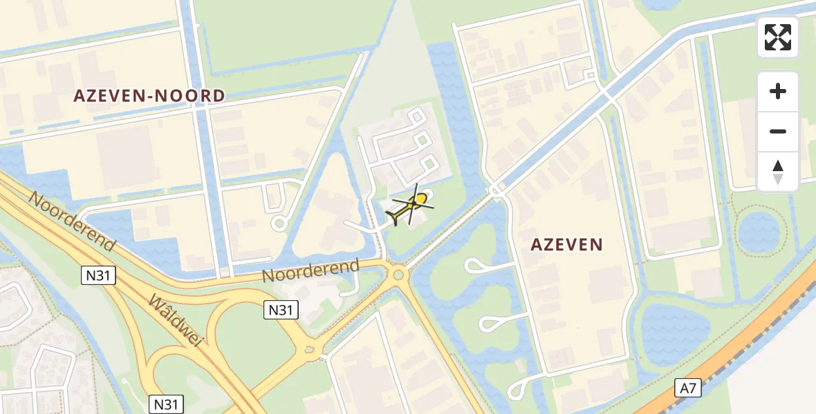 Routekaart van de vlucht: Lifeliner 4 naar Vliegveld Drachten