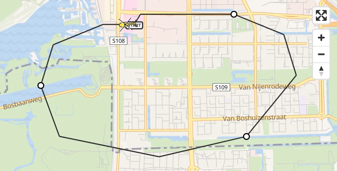 Routekaart van de vlucht: Lifeliner 1 naar VU Medisch Centrum Amsterdam