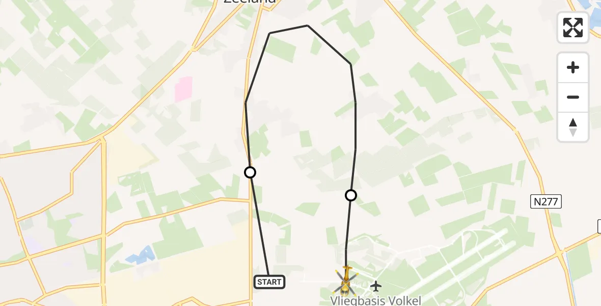Vluchtroute Traumahelikopter Vliegbasis Volkel - Vliegbasis Volkel, 05 november 2022, 15:45