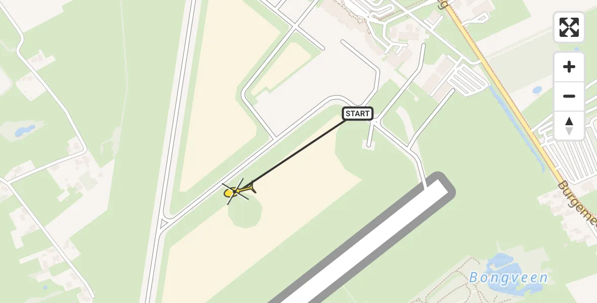 Routekaart van de vlucht: Traumahelikopter naar Groningen Airport Eelde