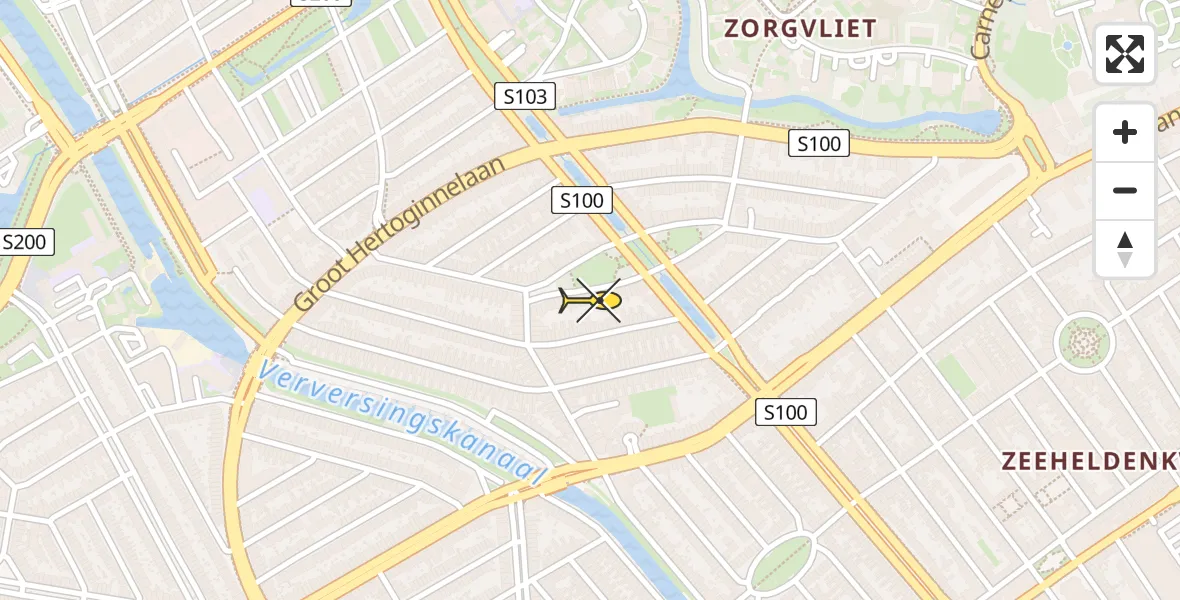 Routekaart van de vlucht: Lifeliner 2 naar Den Haag