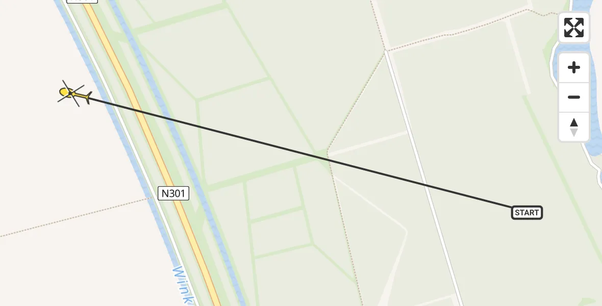 Vluchtroute Politiehelikopter van Zeewolde naar Zeewolde
