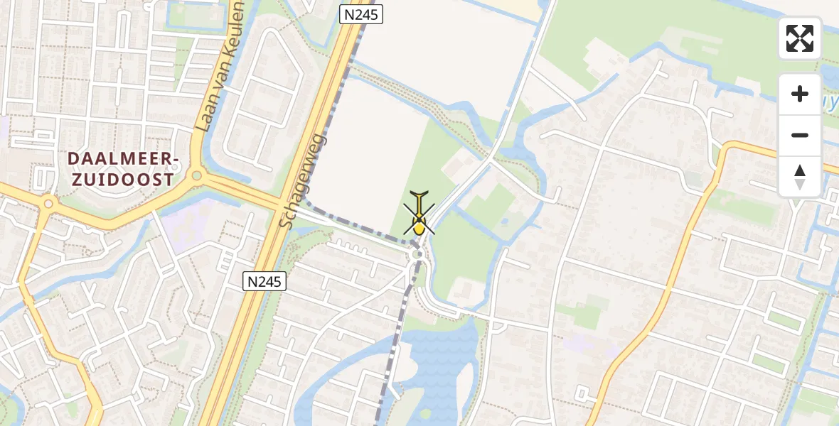 Routekaart van de vlucht: Lifeliner 1 naar Sint Pancras