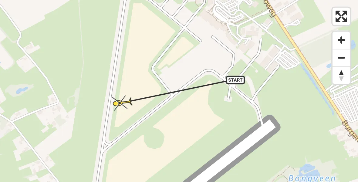 Routekaart van de vlucht: Traumahelikopter naar Groningen Airport Eelde