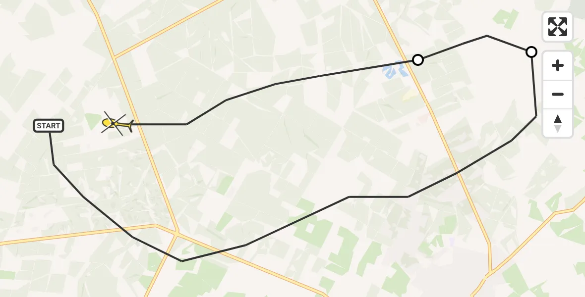 Routekaart van de vlucht: Politiehelikopter naar Epe