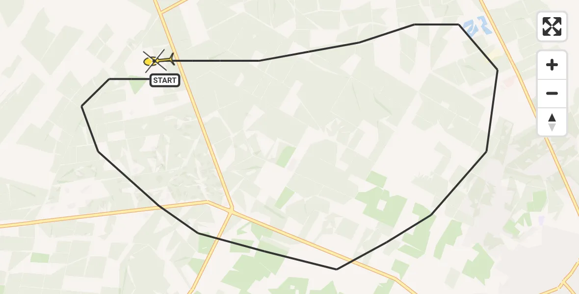 Routekaart van de vlucht: Politiehelikopter naar Epe