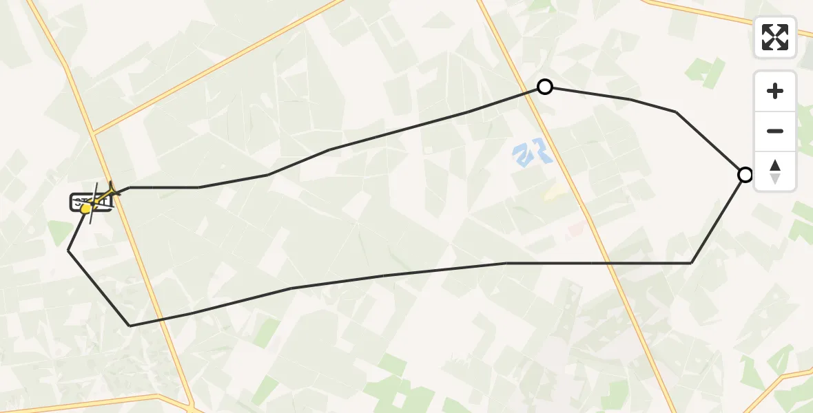 Routekaart van de vlucht: Politiehelikopter naar Epe