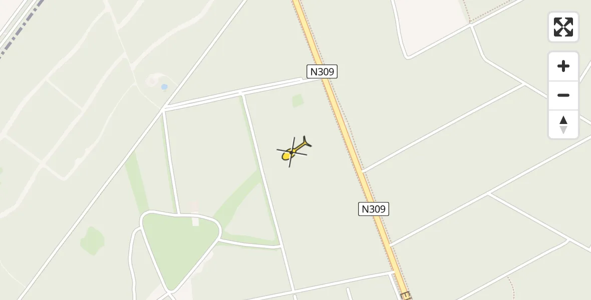 Routekaart van de vlucht: Politiehelikopter naar Epe