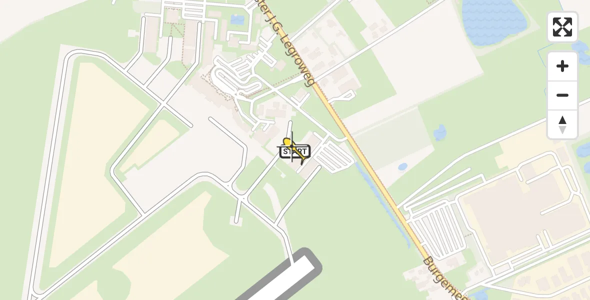 Routekaart van de vlucht: Traumahelikopter naar Groningen Airport Eelde