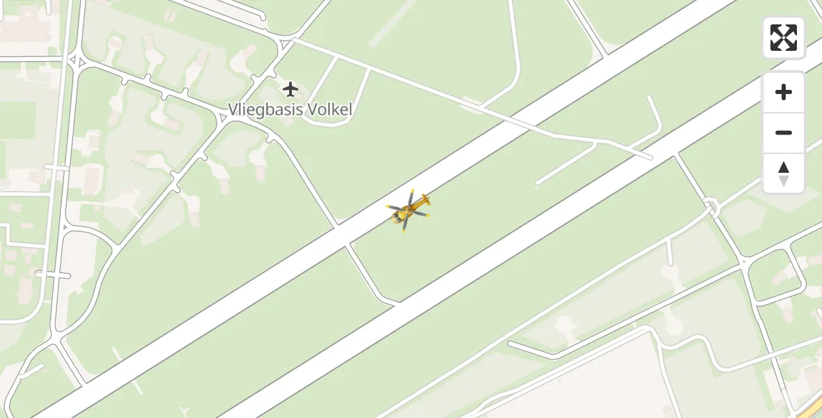 Vluchtroute Traumahelikopter Vliegbasis Volkel - Vliegbasis Volkel, 10 november 2022, 23:45