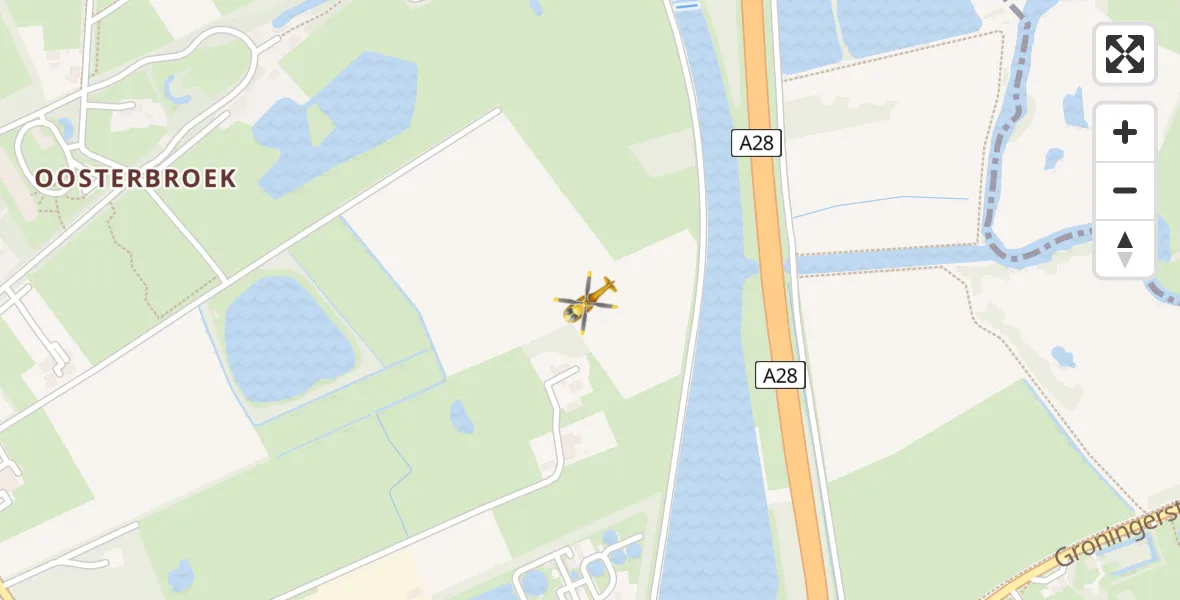 Vluchtroute Traumahelikopter Eelde - Eelde, 11 november 2022, 13:33