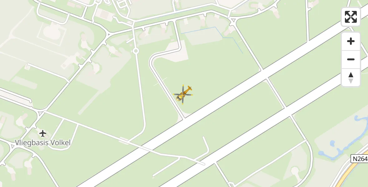 Vluchtroute Traumahelikopter Vliegbasis Volkel - Vliegbasis Volkel, 11 november 2022, 21:40