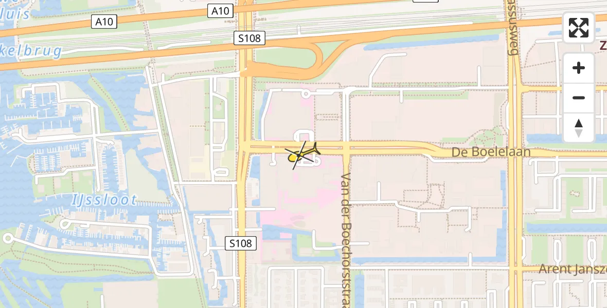 Routekaart van de vlucht: Lifeliner 1 naar VU Medisch Centrum Amsterdam