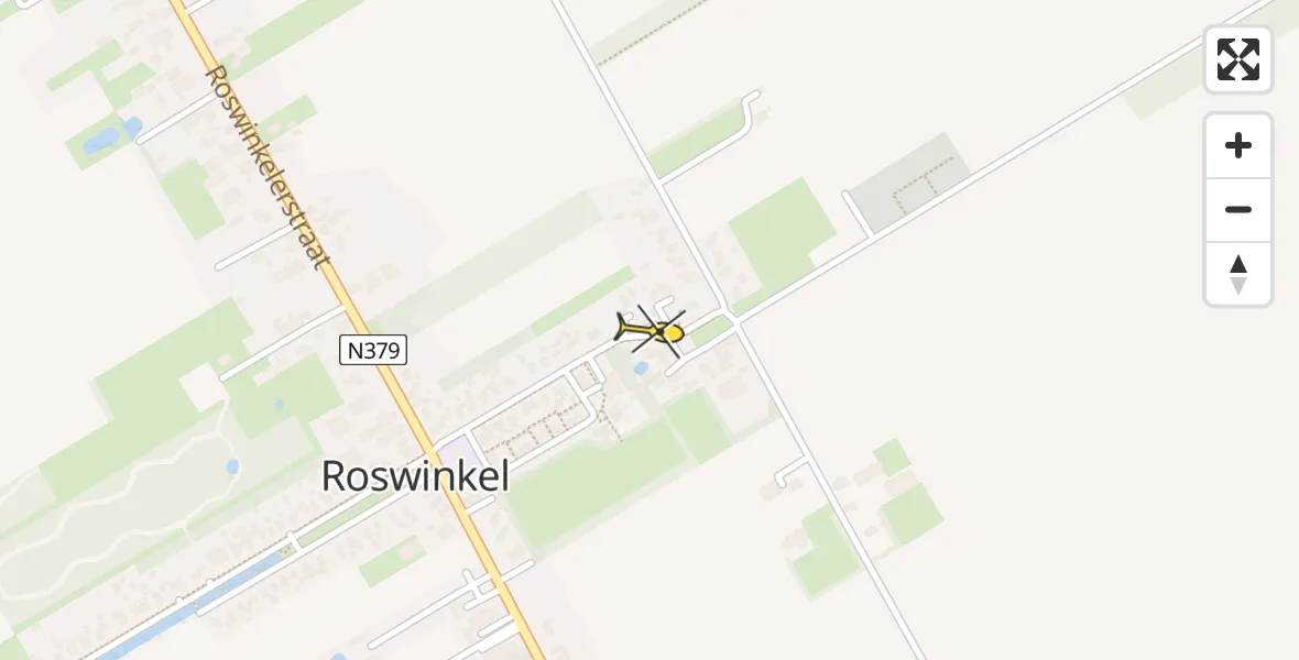 Routekaart van de vlucht: Lifeliner 4 naar Roswinkel