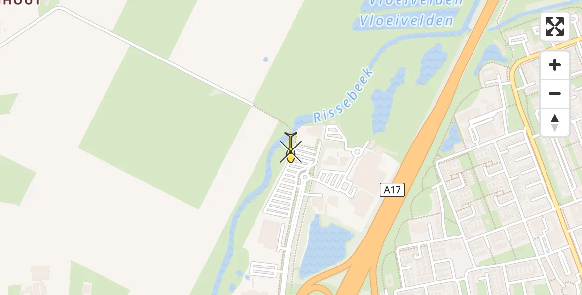 Routekaart van de vlucht: Lifeliner 3 naar Roosendaal