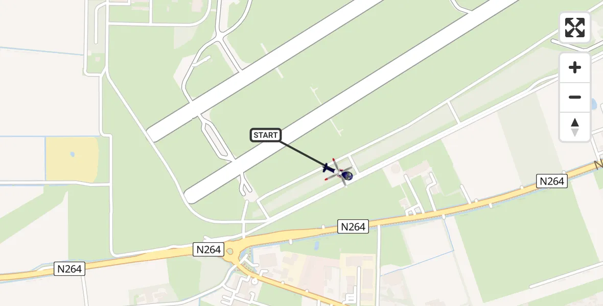 Vluchtroute Politiehelikopter Vliegbasis Volkel - Vliegbasis Volkel, 13 november 2022, 18:56