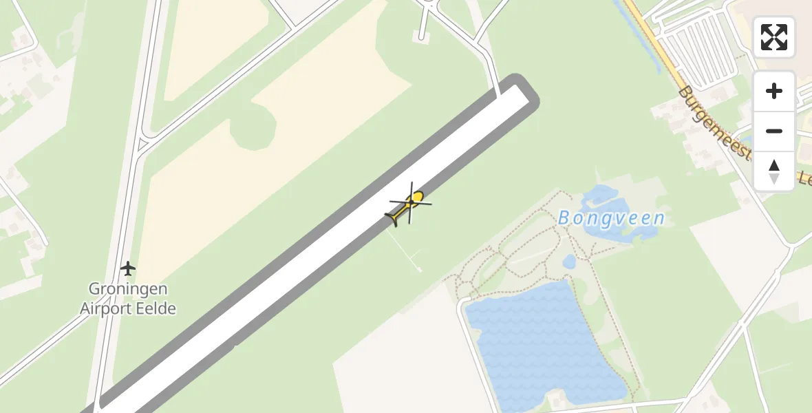 Routekaart van de vlucht: Lifeliner 4 naar Groningen Airport Eelde