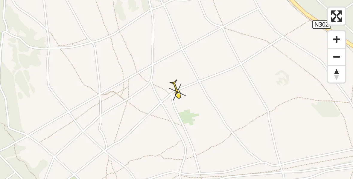 Routekaart van de vlucht: Politiehelikopter naar Ermelo